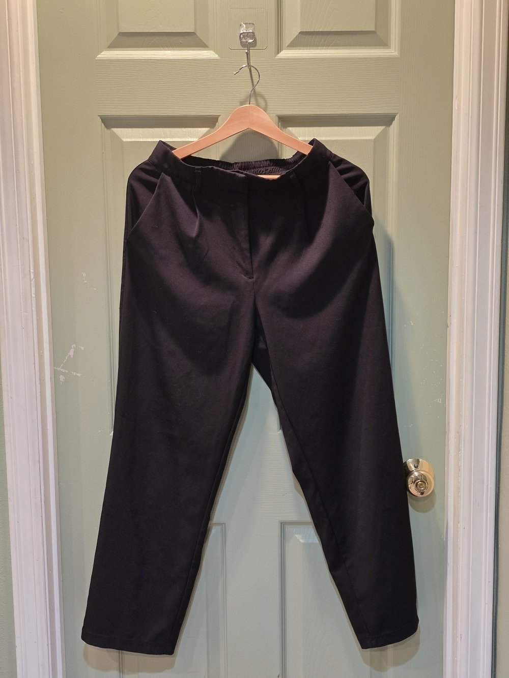 Black Straight-Leg Trousers